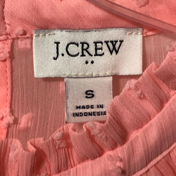 J. Crew Pink Textured Blouse Size Small Long Sleeves Fully Lined - Picture 2 of 7